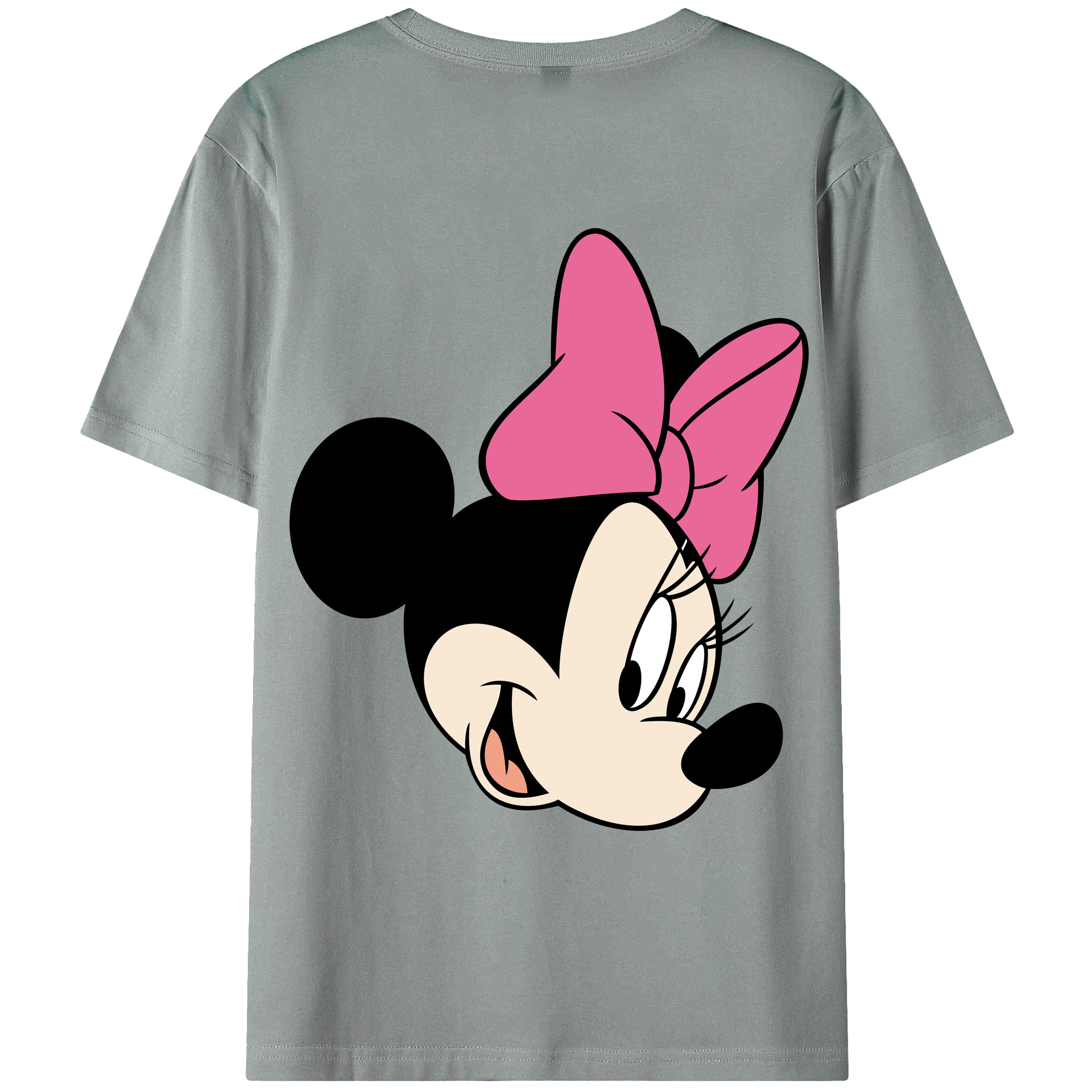 ミッキーマウス Mickey Mouse 綿100％ メンズ半袖Tシャツ（バックプリント） 通気性